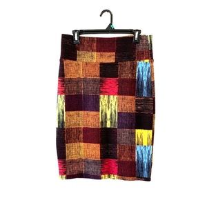 LuLaRoe Cassie - Patchwork pattern, M